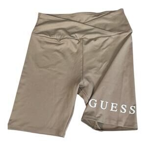 GUESS Biker Shorts M Dark Tan No Show Shorts Thick Band at Waist Thick Material